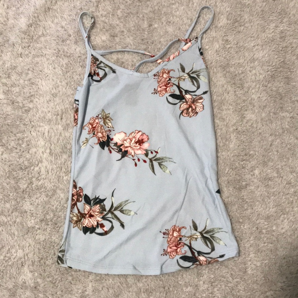 light blue floral tank size XS from Rue21